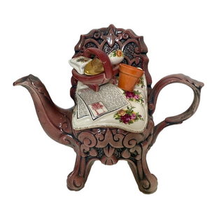 Vintage Royal Albert Old Country‎ Roses Figural Tea Pot Teapot & Lid Collectible